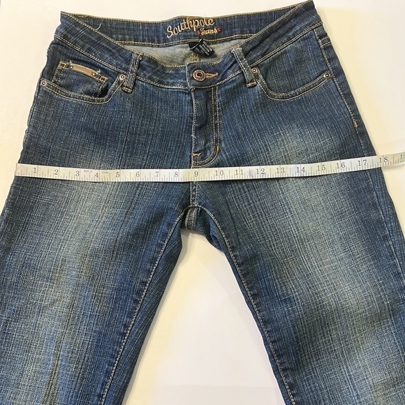Southpole Dark Wash Blue Denim Flare Bootcut Jeans Size 5 - Picture 14 of 16